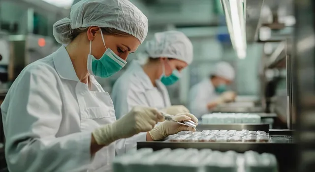 Farmacêuticas manipulando fórmulas no laboratório da Biodoses